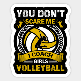 I Coach Girls Volleyball Softball Woman Trainer Sticker